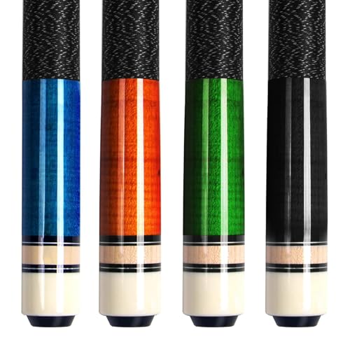 Aklot Pool Cue Set – 58 Inch Canadian Maple Wood Billiard Sticks, 4 Pack