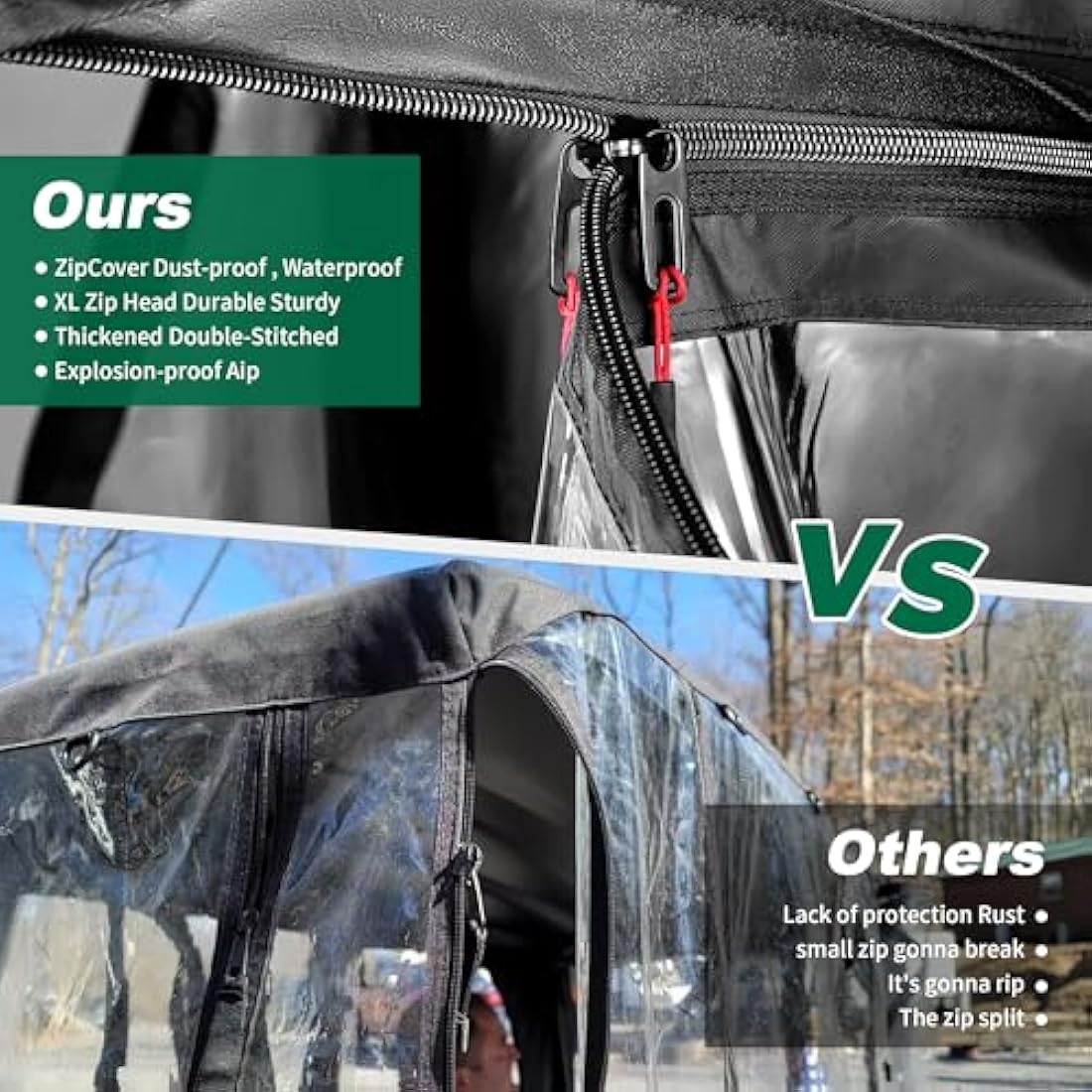 10L0L Club Car Precedent Golf Cart Enclosure – 2 Passenger Waterproof Cover