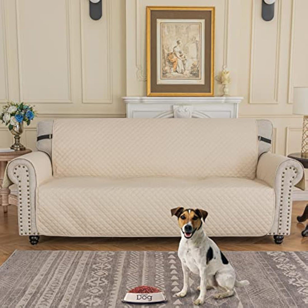 XINEAGE Quilted 3 Seater Sofa Cover | Water Resistant Non-Slip Couch Protector