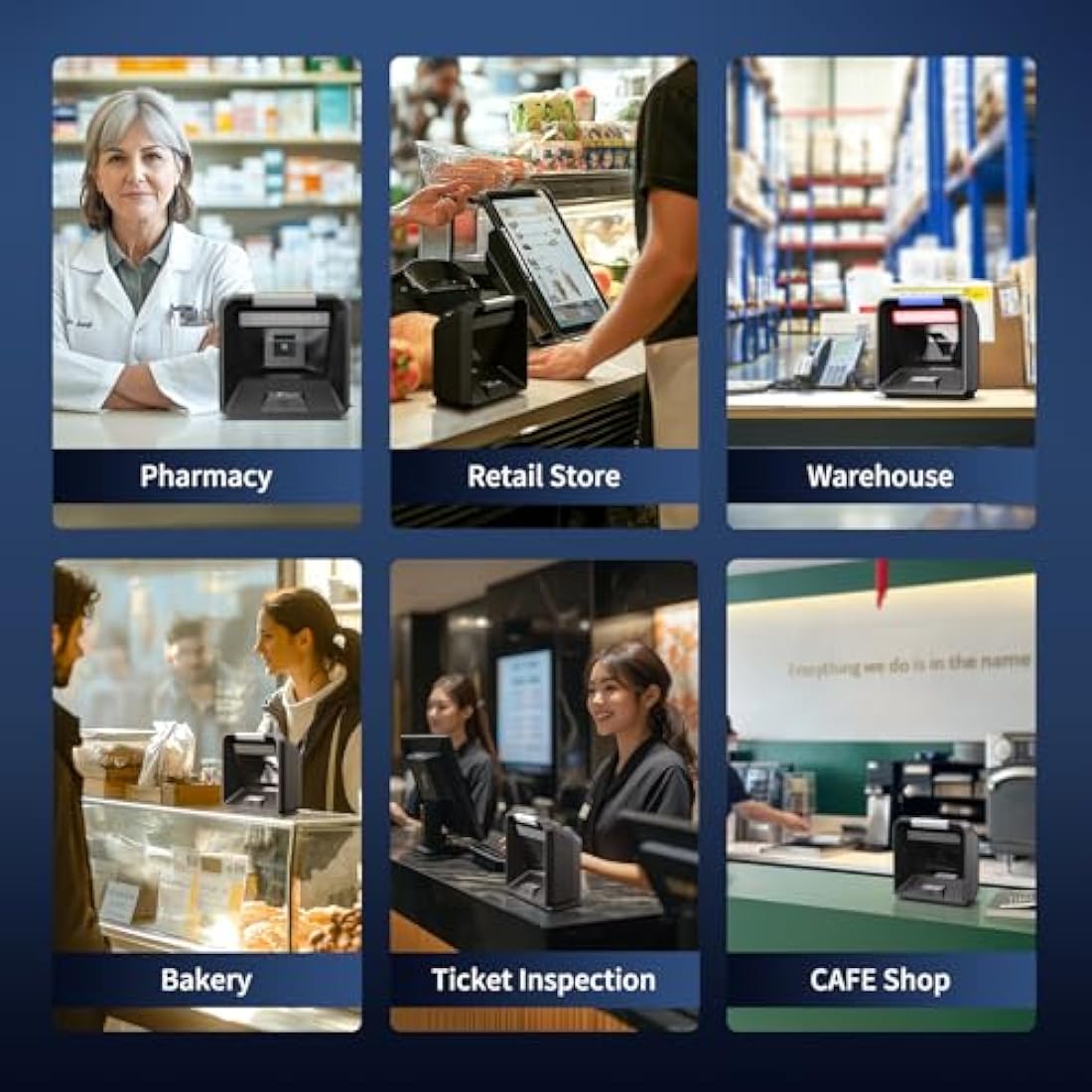 NETUM NT-2085L 2D Omnidirectional Desktop Barcode Scanner | Megapixel Sensor