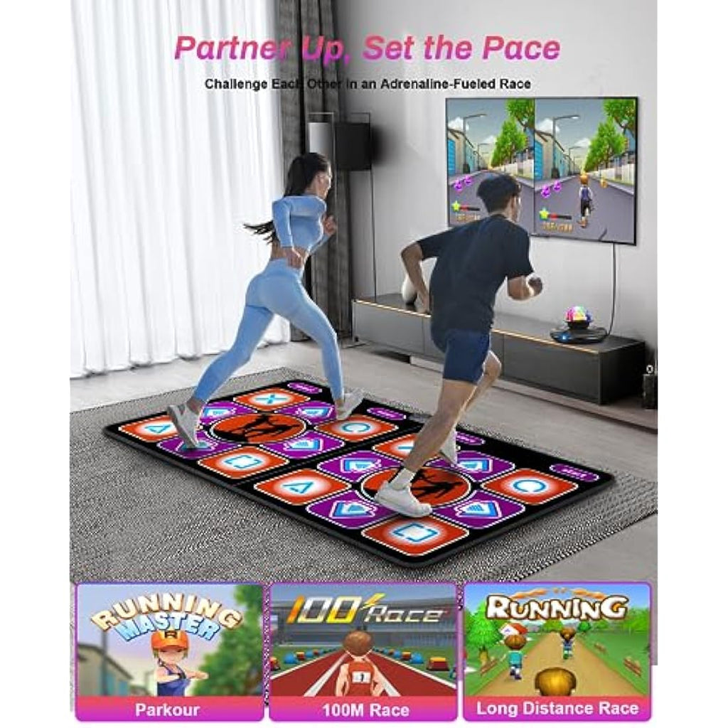 Jolof Store Acelufly Dance Mat – Double Wireless Flannel Pad with Camera