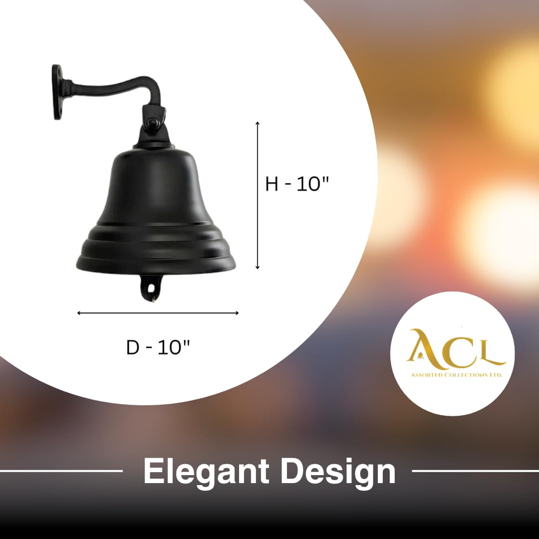 Assorted Collections Black Brass Last Order Bell | Wall Mounted Bar Bell