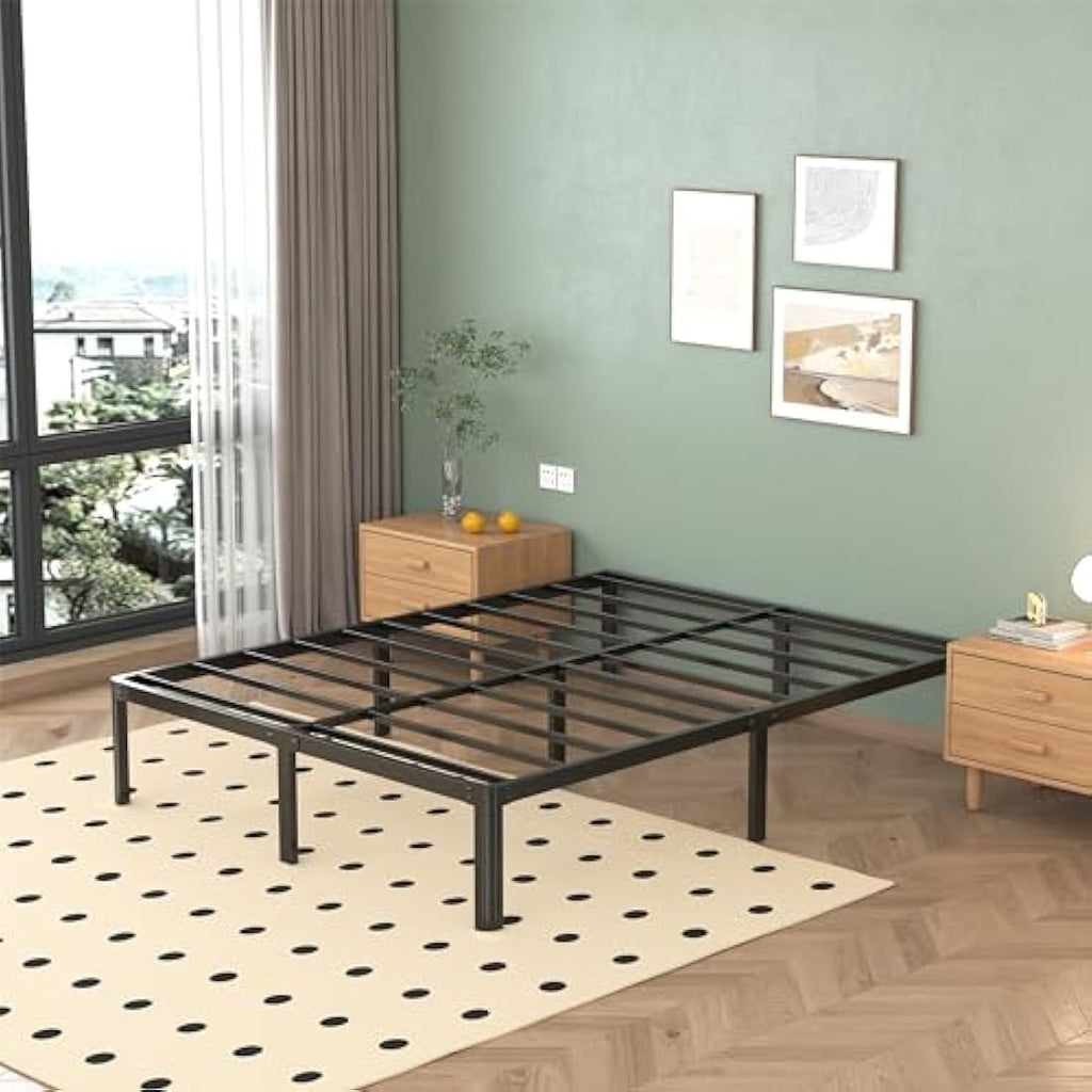 Lutown Small Double 4ft Metal Bed Frame – Heavy Duty & Noise Free