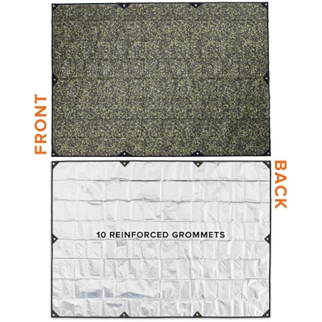 Arcturus XL Survival Tarp | Waterproof Emergency Blanket - Woodland Camo
