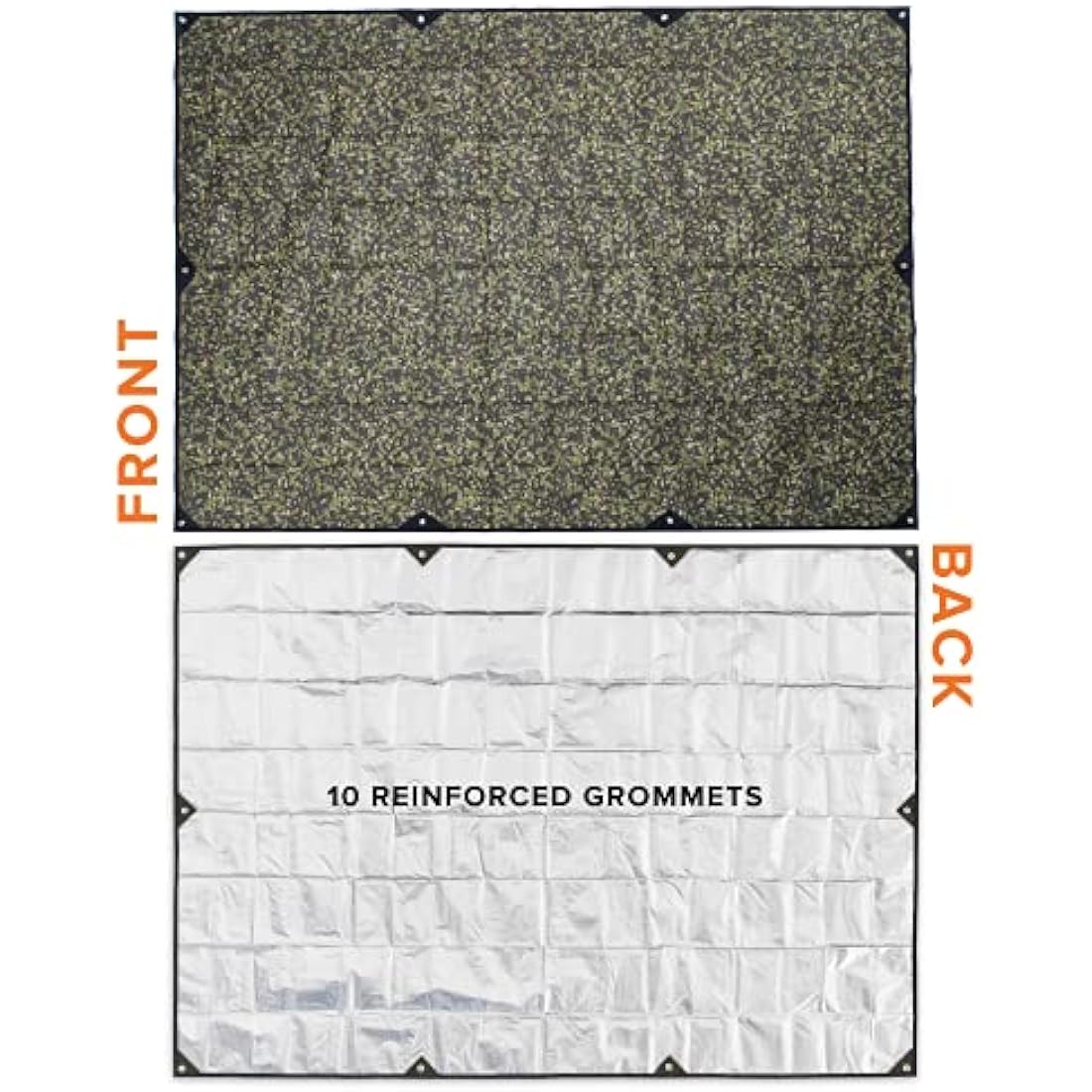 Arcturus XL Survival Tarp | Waterproof Emergency Blanket - Woodland Camo