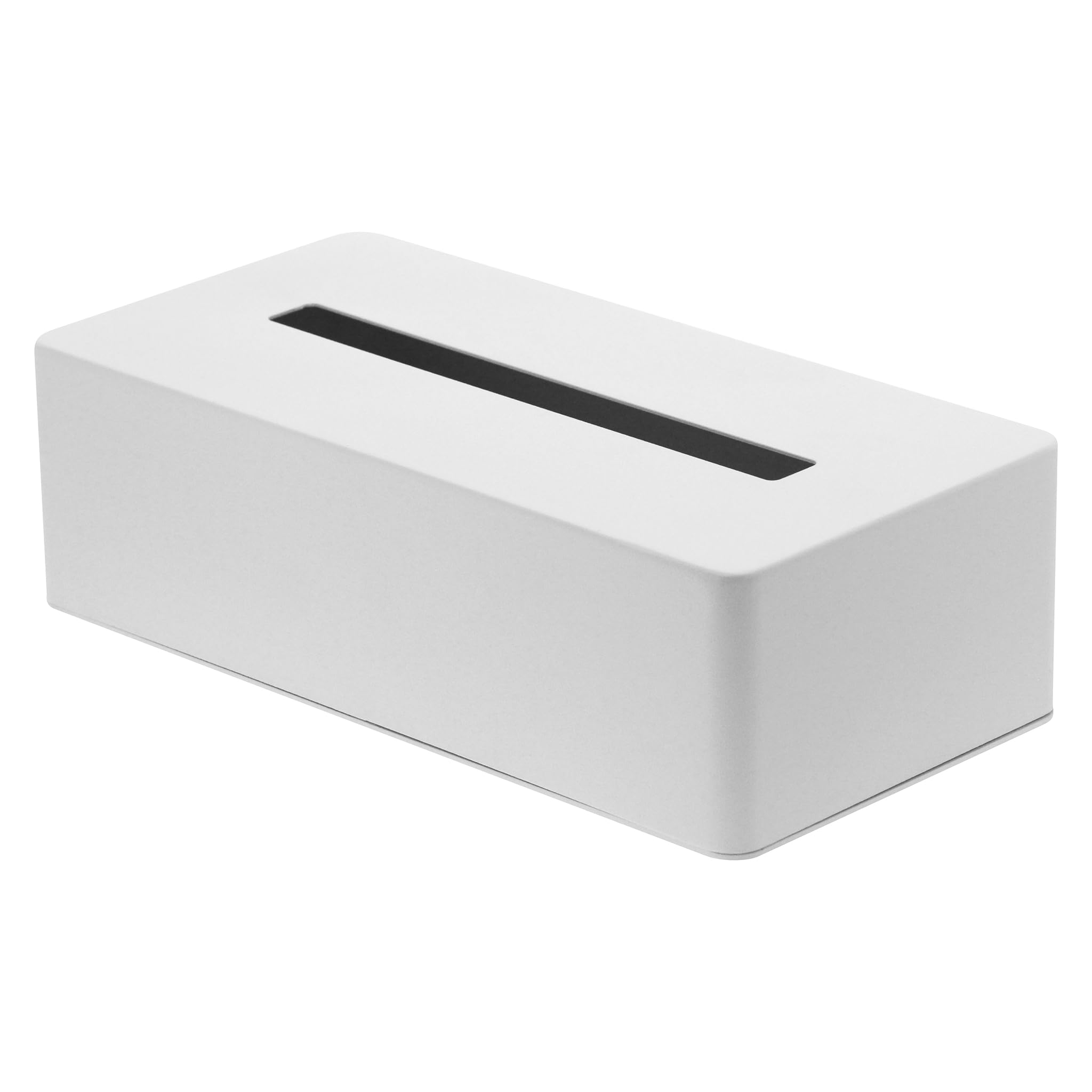 Yamazaki Tower Steel Tissue Case – Minimalist White Storage Box