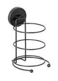 Wenko Milazzo Hair Dryer Holder – Black Steel Vacuum-Loc Wall Mount