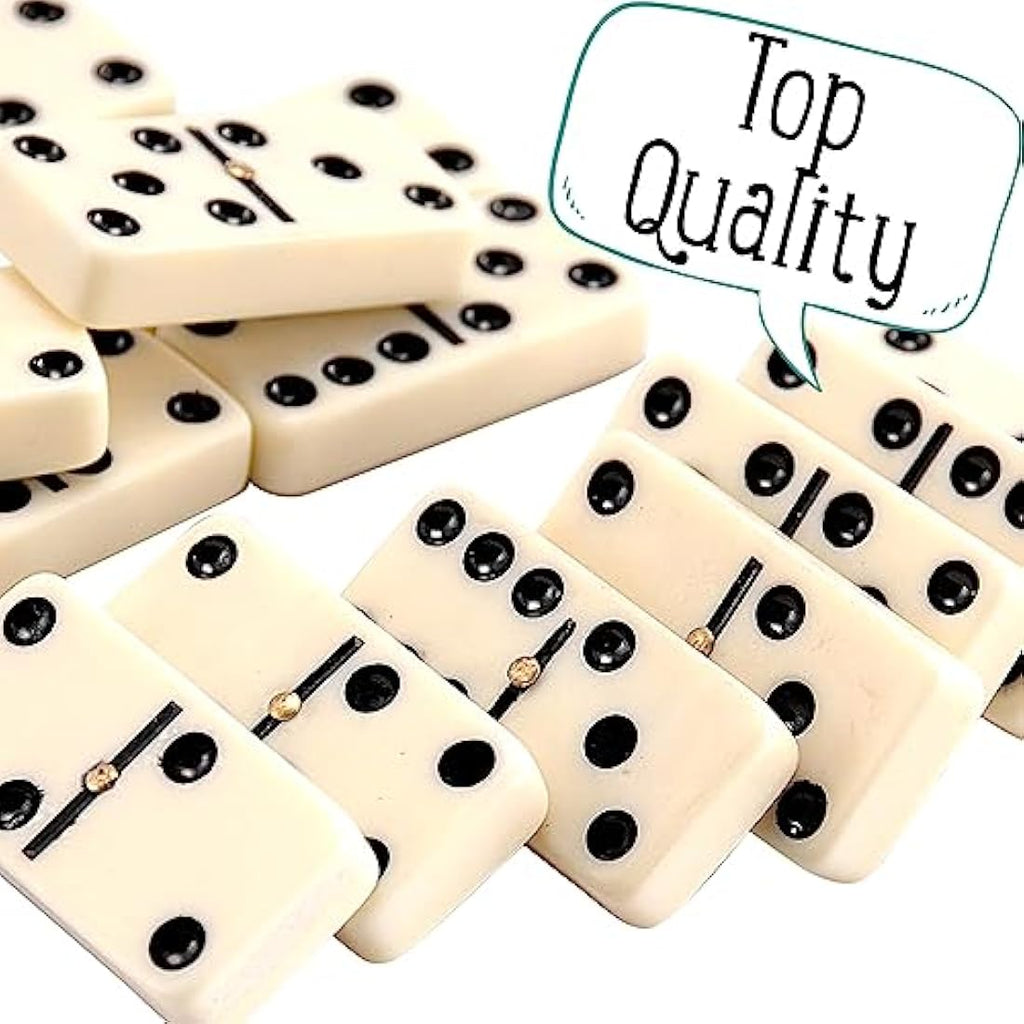 Jaques of London Double 6 Dominoes Set – Traditional Game in Tin Box
