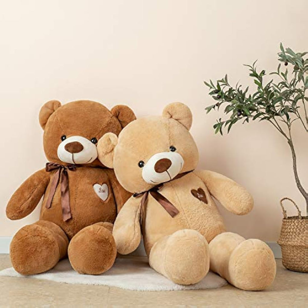 YunNasi Giant Teddy Bear | 39 Inch Light Brown Plush Stuffed Animal