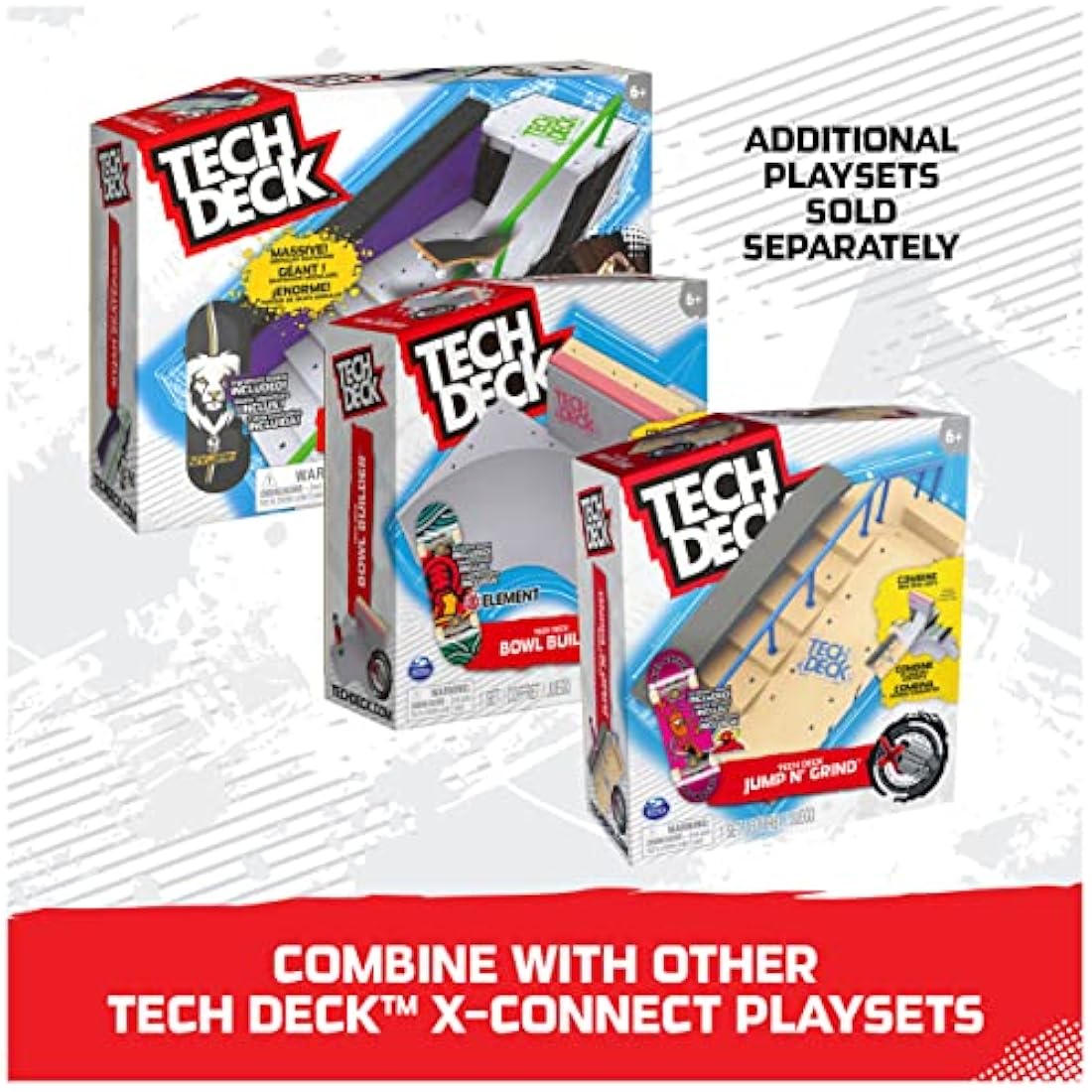 Tech Deck Bowl Builder X-Connect Park Creator – Fingerboard Ramp Set