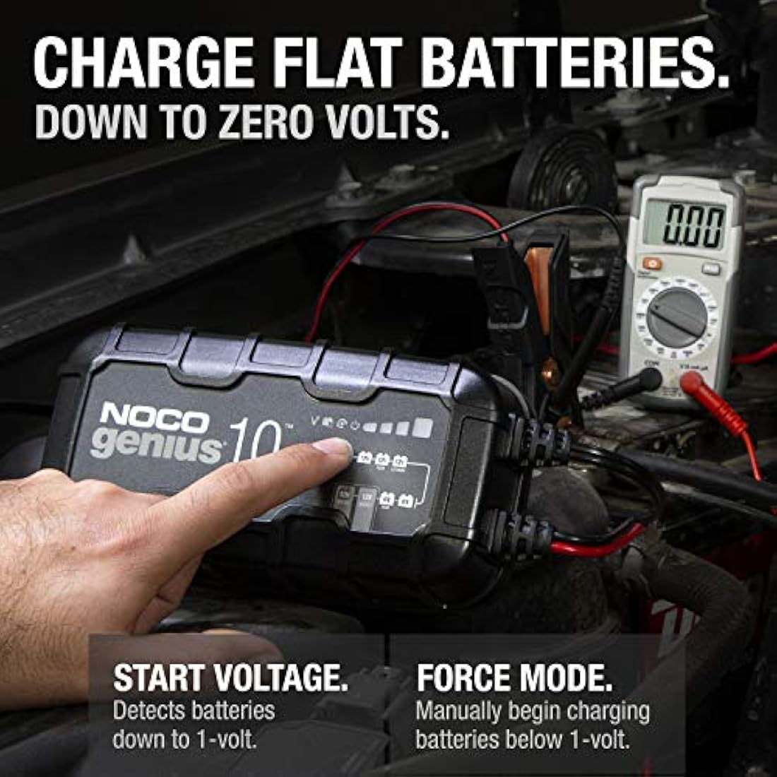 NOCO GENIUS10 10A Smart Battery Charger | 6V/12V Lithium & Lead-Acid