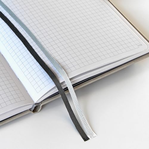 Lanybook ProDS Large Squared Notebook – Beige Hardcover, 192 Pages