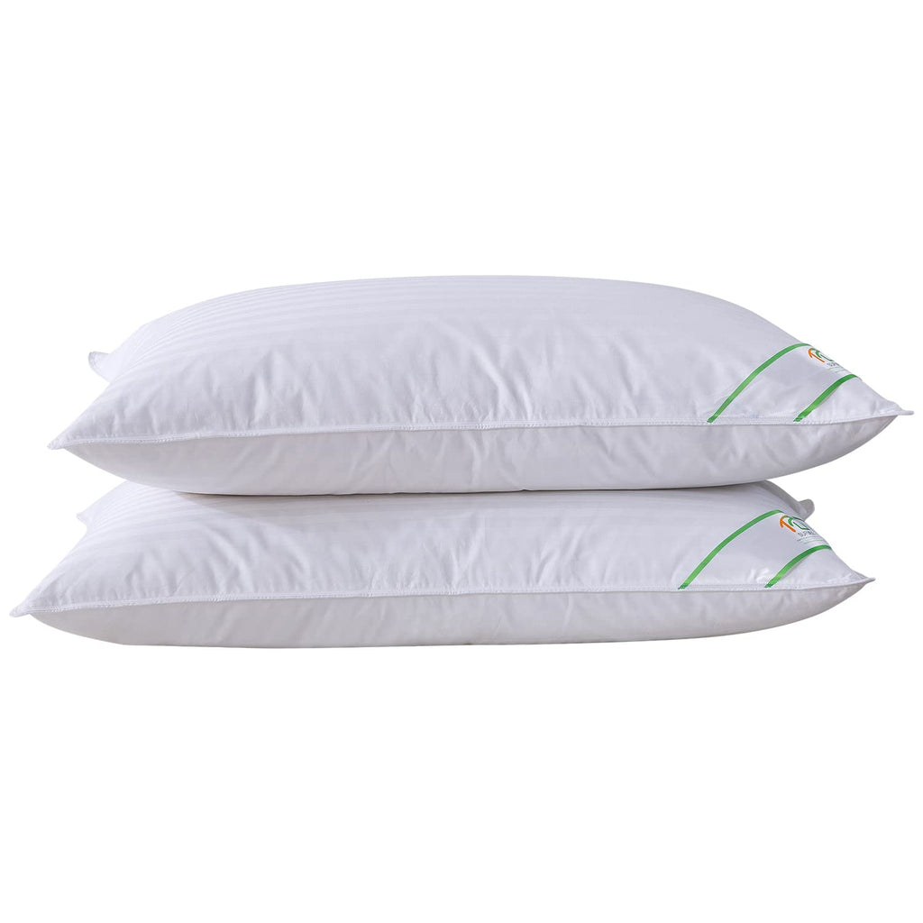 SUFUEE Goose Feather and Down Pillow Pair | 100% Cotton Cover