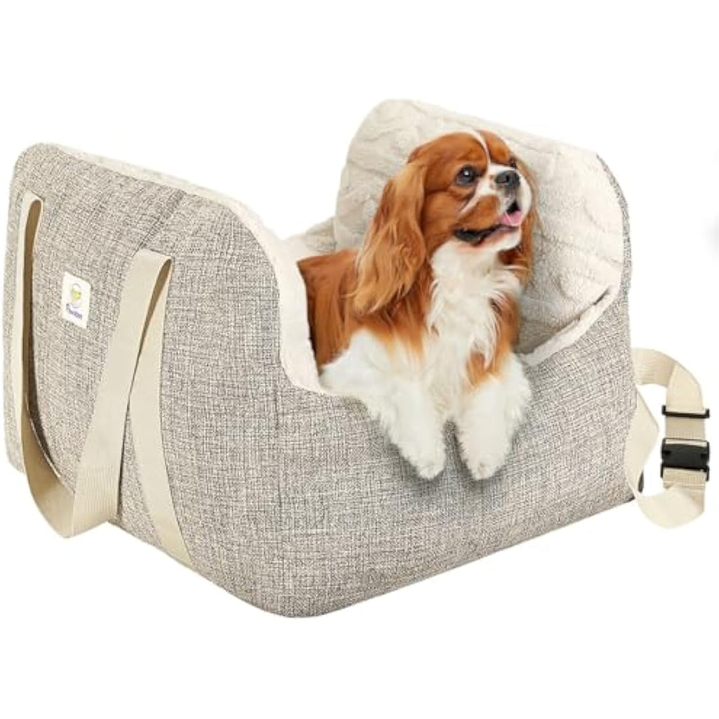 Pawaboo Small Dog Booster Car Seat | Waterproof Travel Bed up to 25lbs