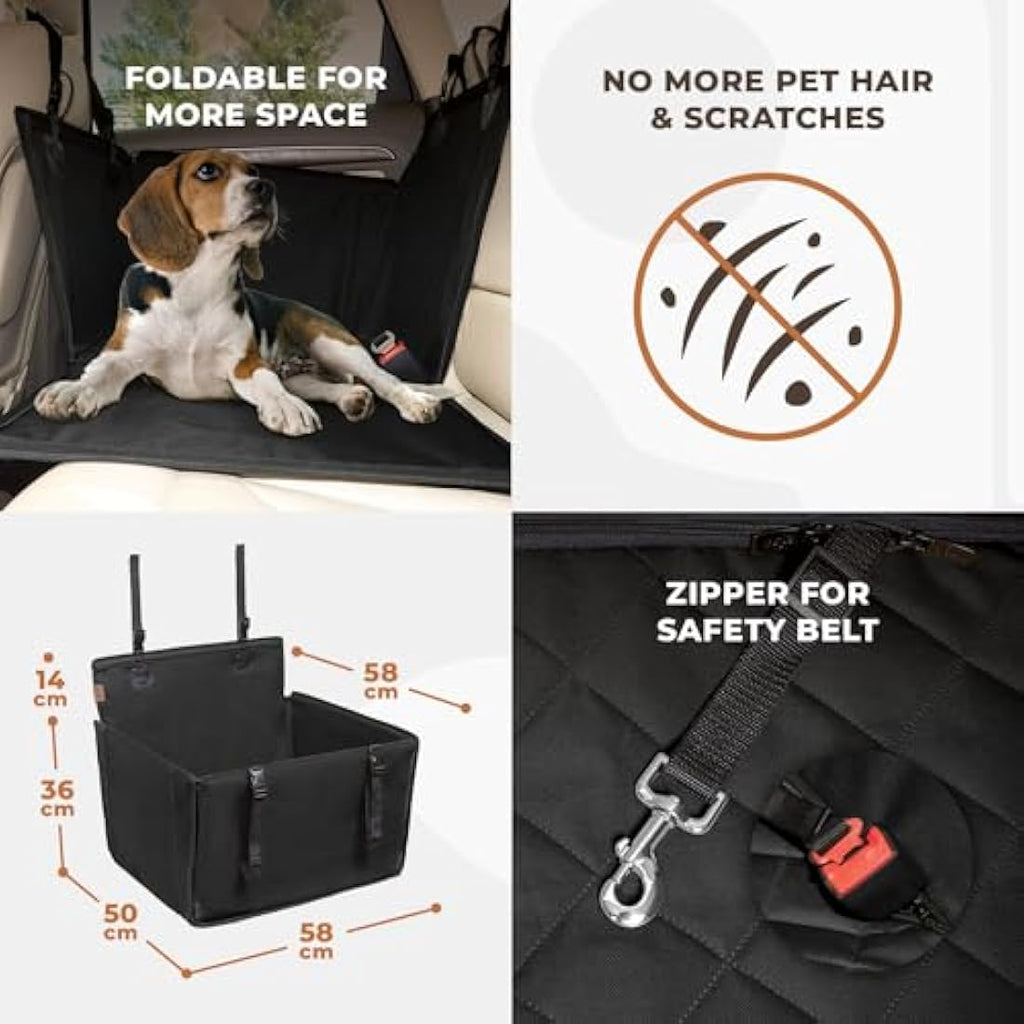 Wuglo Dog Car Seat – Reinforced Waterproof Booster Seat for Medium Dogs