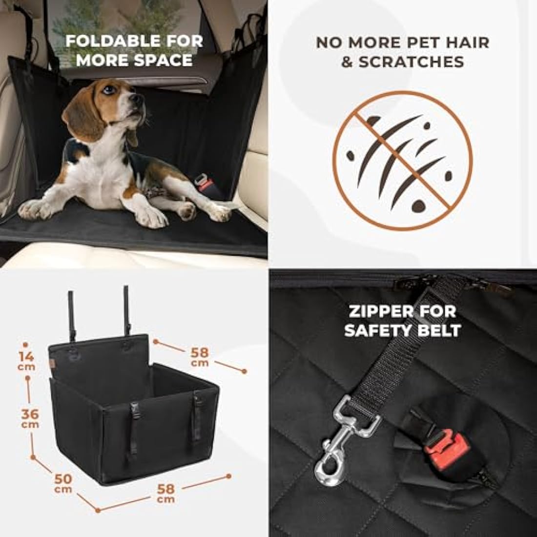 Wuglo Dog Car Seat – Reinforced Waterproof Booster Seat for Medium Dogs