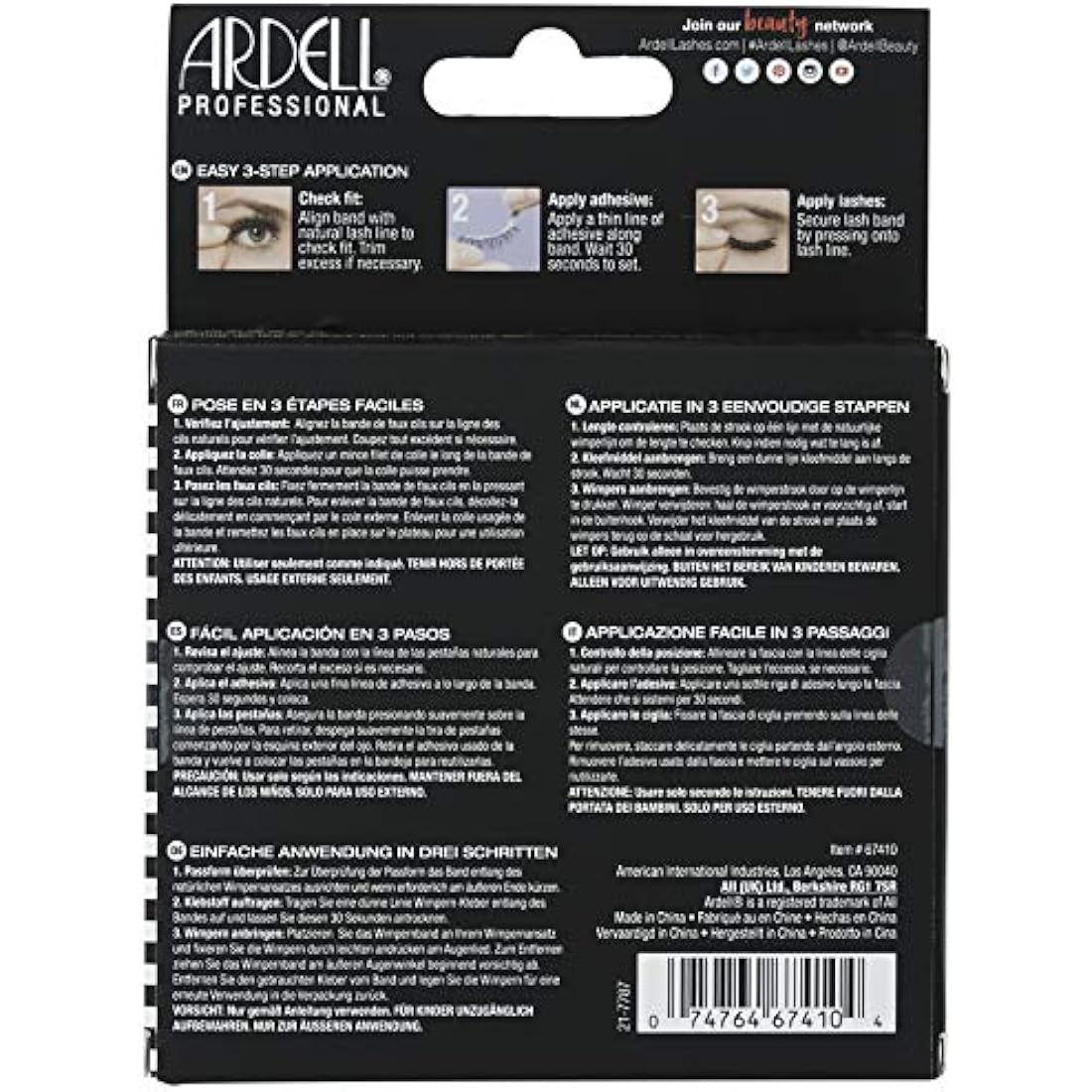 Ardell Faux Mink 811 False Lashes – Invisiband Volume Pack of 4