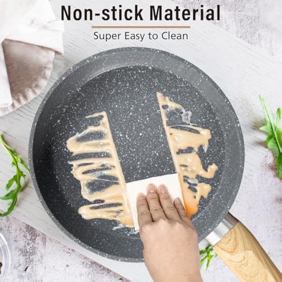 Kitchen Academy 17-Piece Non-Stick Granite Induction Cookware Set