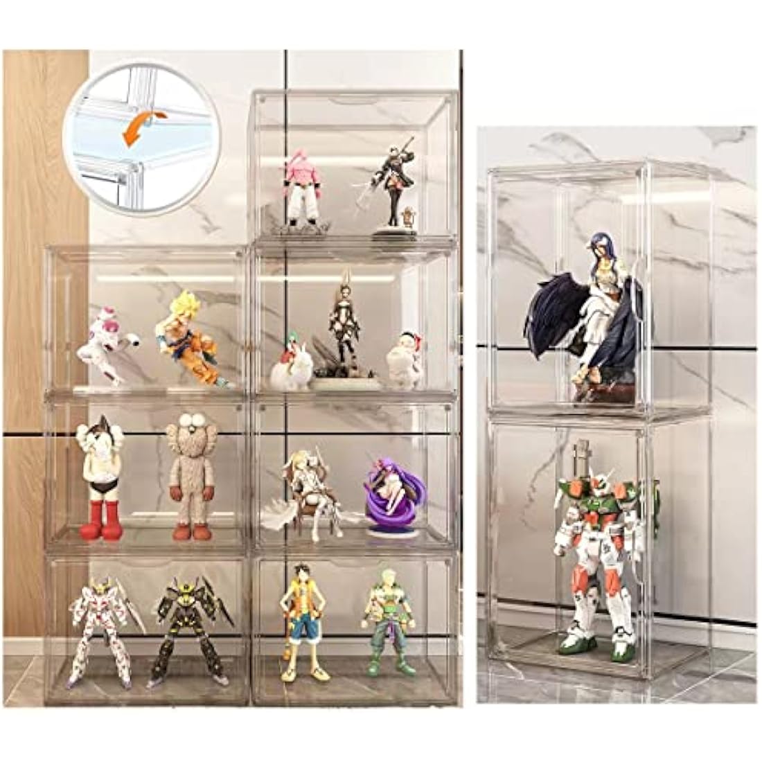 Siyecioa Stackable Acrylic Display Case for Funko Pop & Minifigures