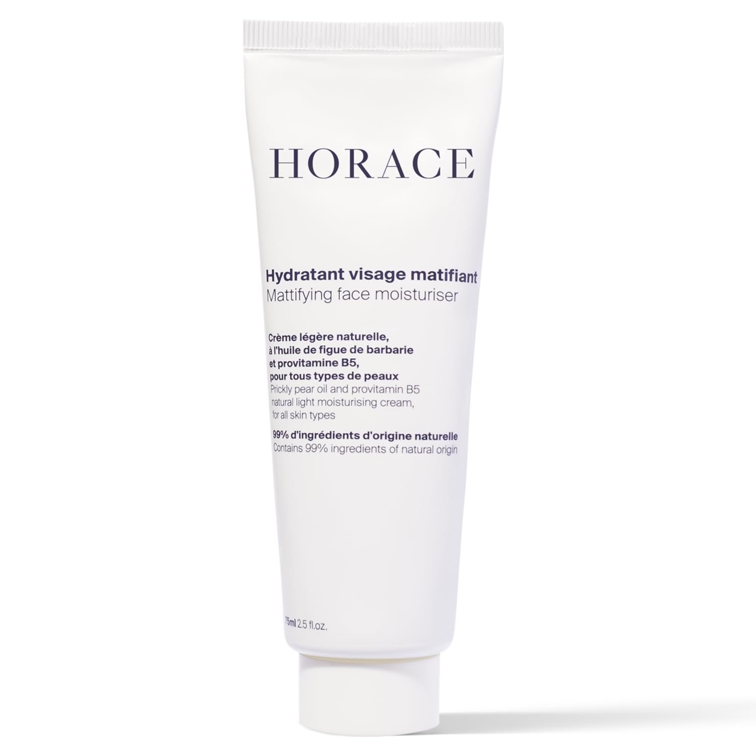 HORACE Mattifying Face Moisturizer for Men – Organic & Unscented, 75ml