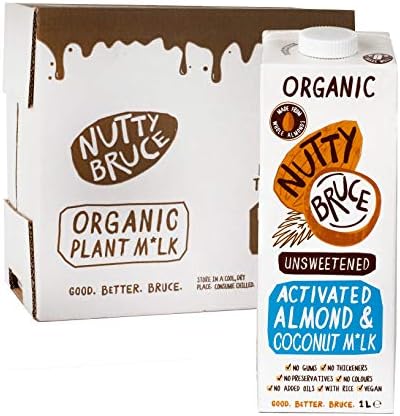 Nutty Bruce Unsweetened Activated Almond & Coconut Milk – 6 x 1L