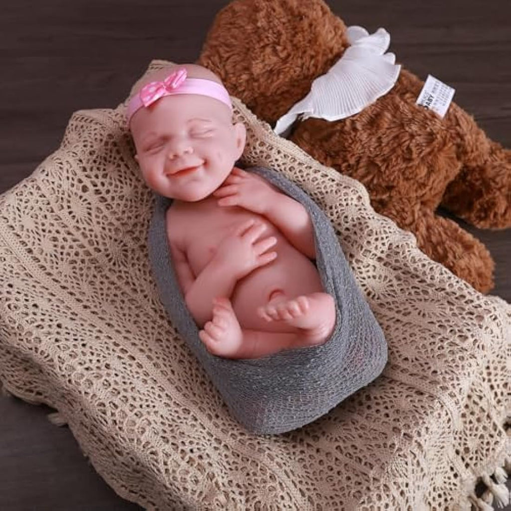 45CM Realistic Full Silicone Reborn Baby Doll – Bald Girl
