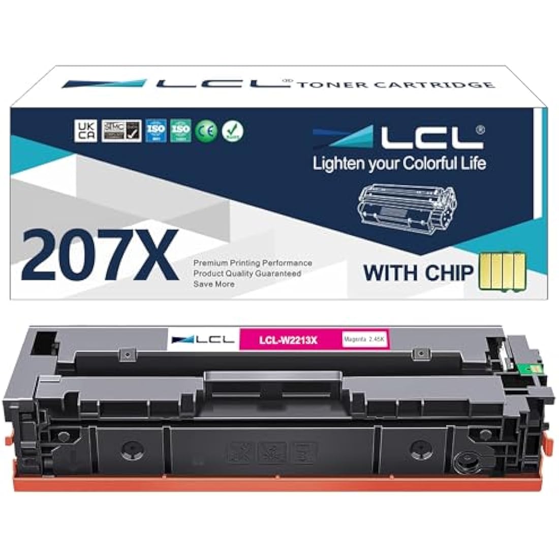 LCL 207X Magenta Toner Cartridge with Chip for HP Color LaserJet Pro