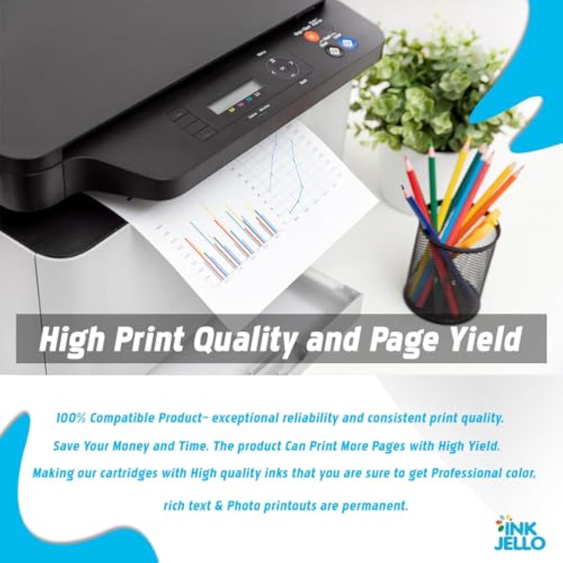 InkJello 117A Compatible Toner Cartridges for HP Color Laser 150 178 179 | 4-Pack