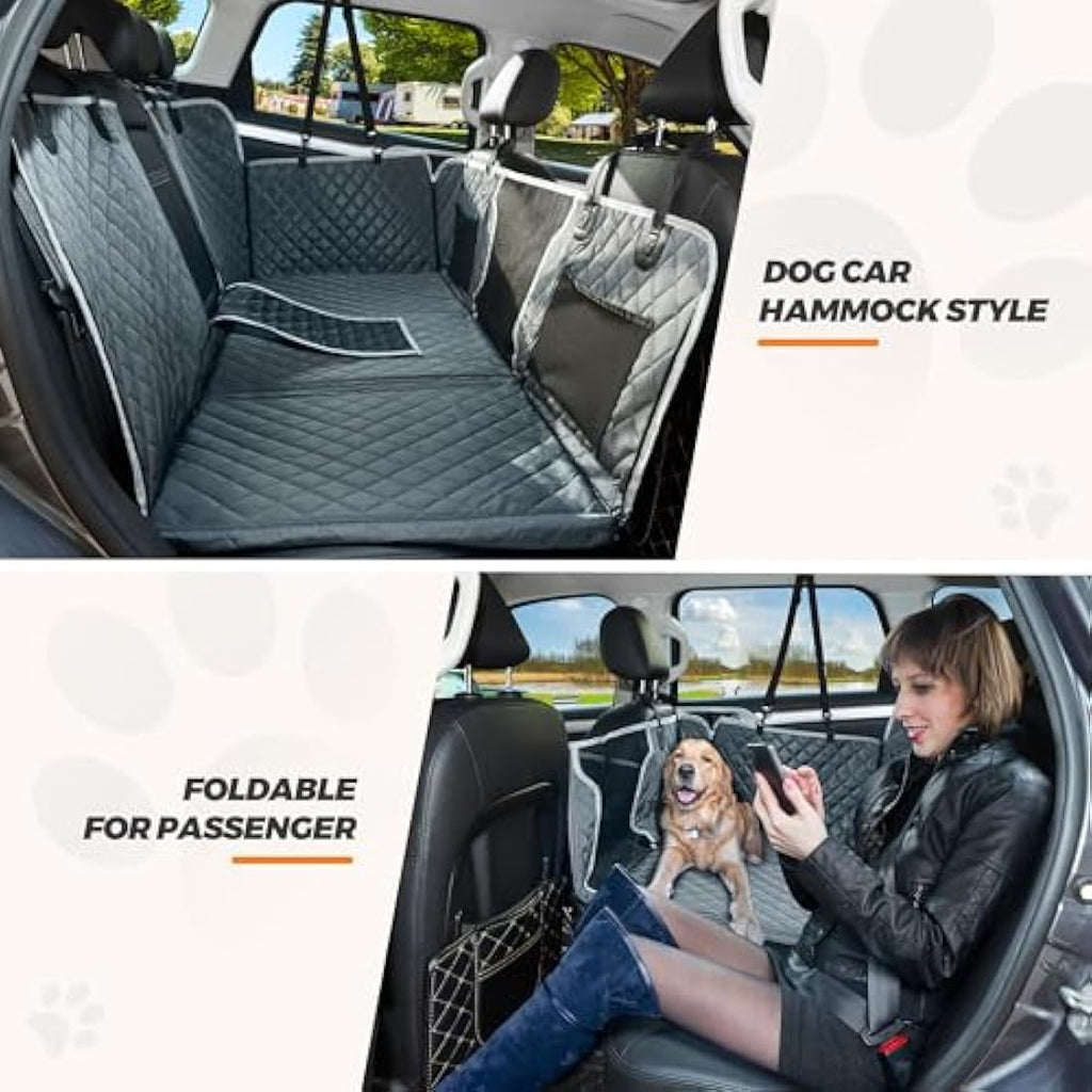 ANOSOSPECIAL Dog Car Seat Extender – Waterproof Pet Hammock for SUV, Grey
