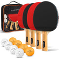 PRO SPIN Table Tennis Bat Set - 1.8mm Sponge Rackets with 3-Star Balls
