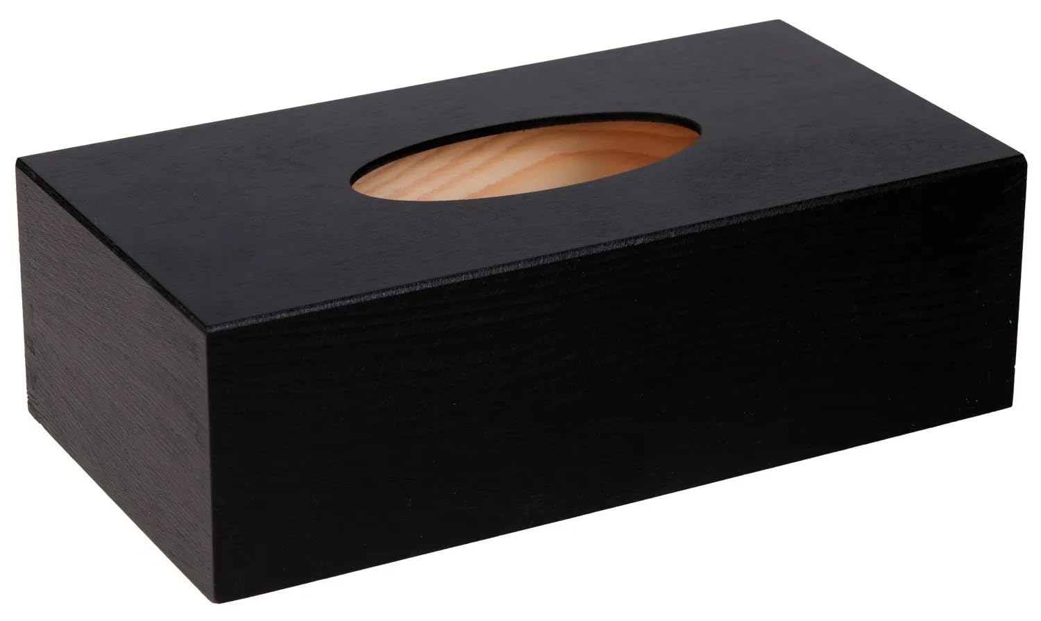 Wooden World – Handmade Wooden Tissue Box Holder for Decoupage – Black