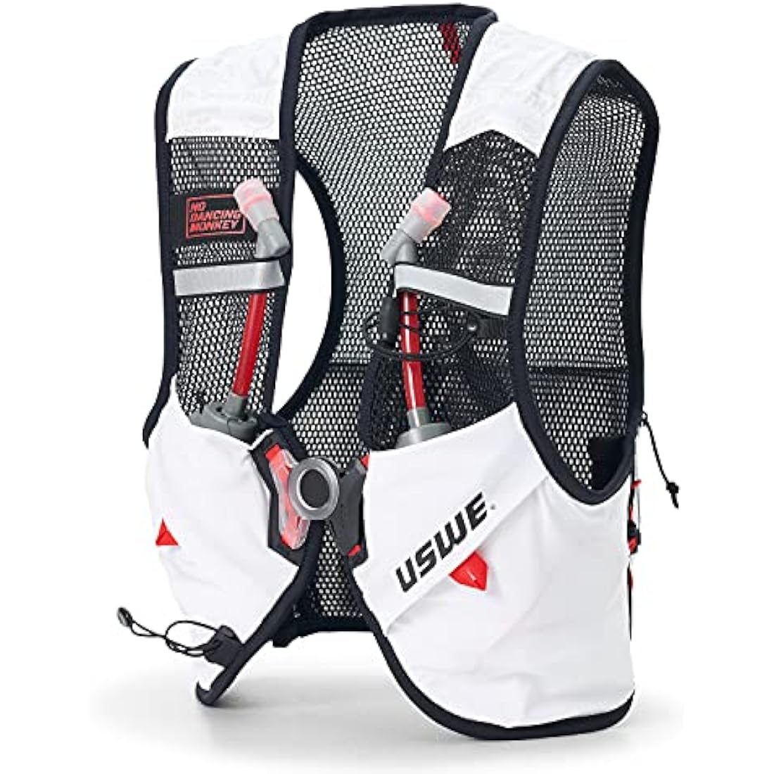 USWE Pace 2L Running Vest Hydration Pack with 2 UltraFlasks – White/Black
