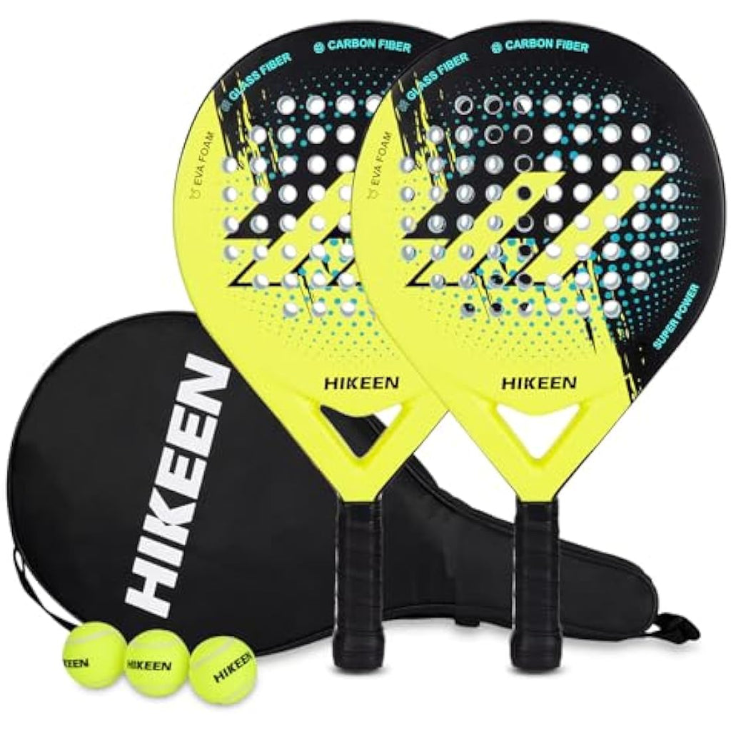 BOOSTEADY Carbon Fiber Padel Racket with 3 Tennis Balls and Bag