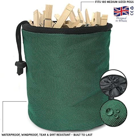 Smith’s Premium Waterproof Peg Bags – Durable Laundry Clothespin Holder
