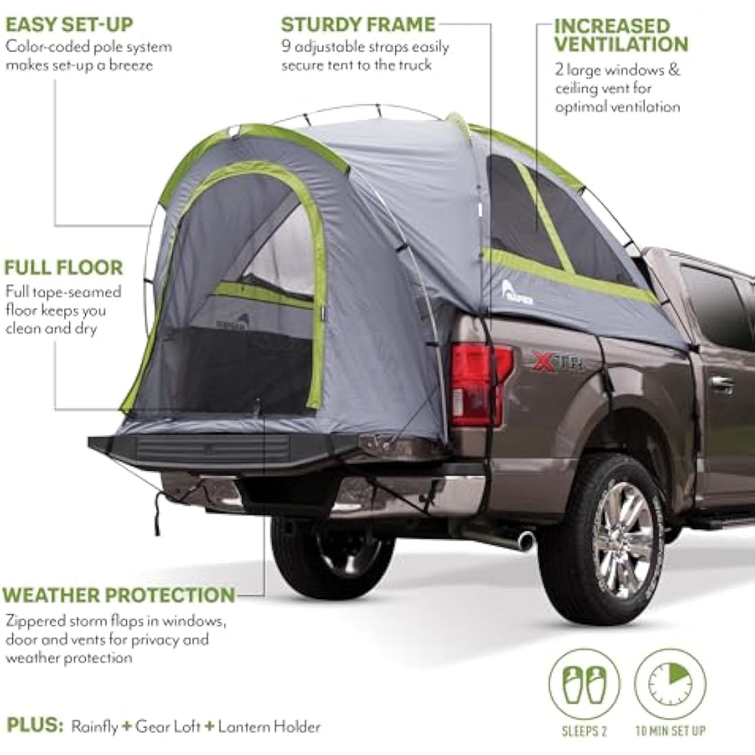 Napier Backroadz Truck Bed Tent | 2-Person Waterproof Camping Tent