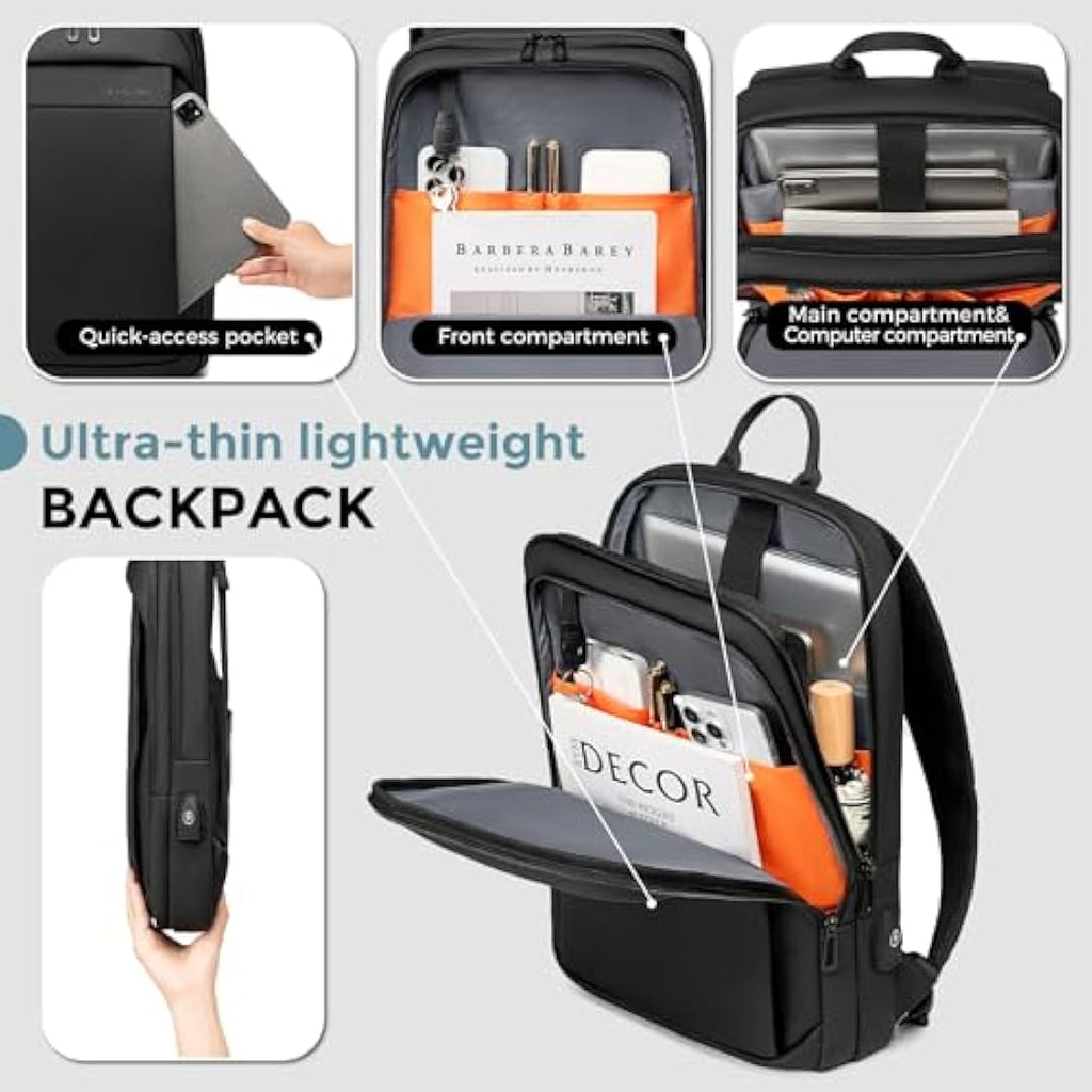 Fenruien 15.6 Inch Laptop Backpack | Waterproof Business Travel Bag