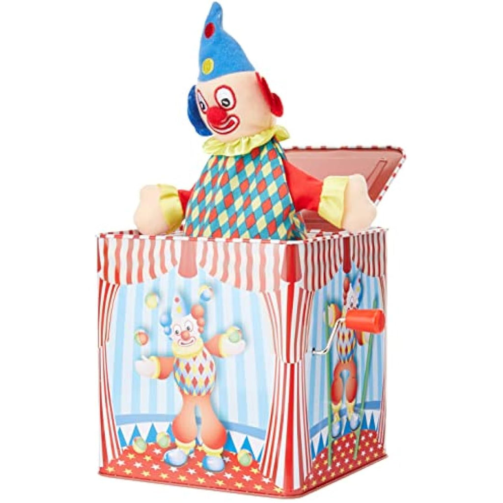 Jolof Store Clown Jack in the Box – Traditional Tin Toy, Assorted
