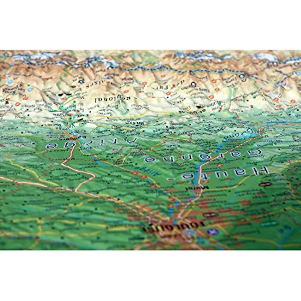 Carte des Pyrénées en Relief 1/800 000 | Décoration Murale Jolof Store