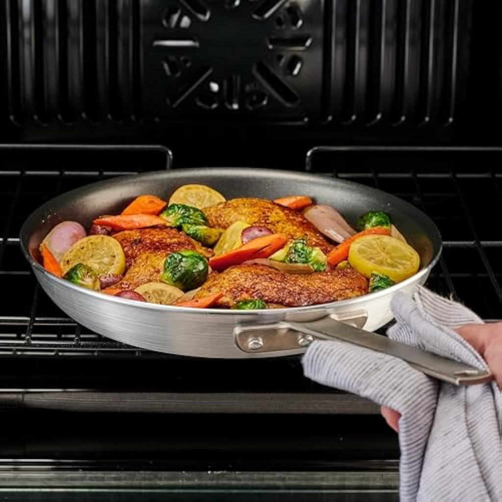 Tramontina Non-Stick Aluminium Frying Pan | Red Silicone Handle | 25 cm