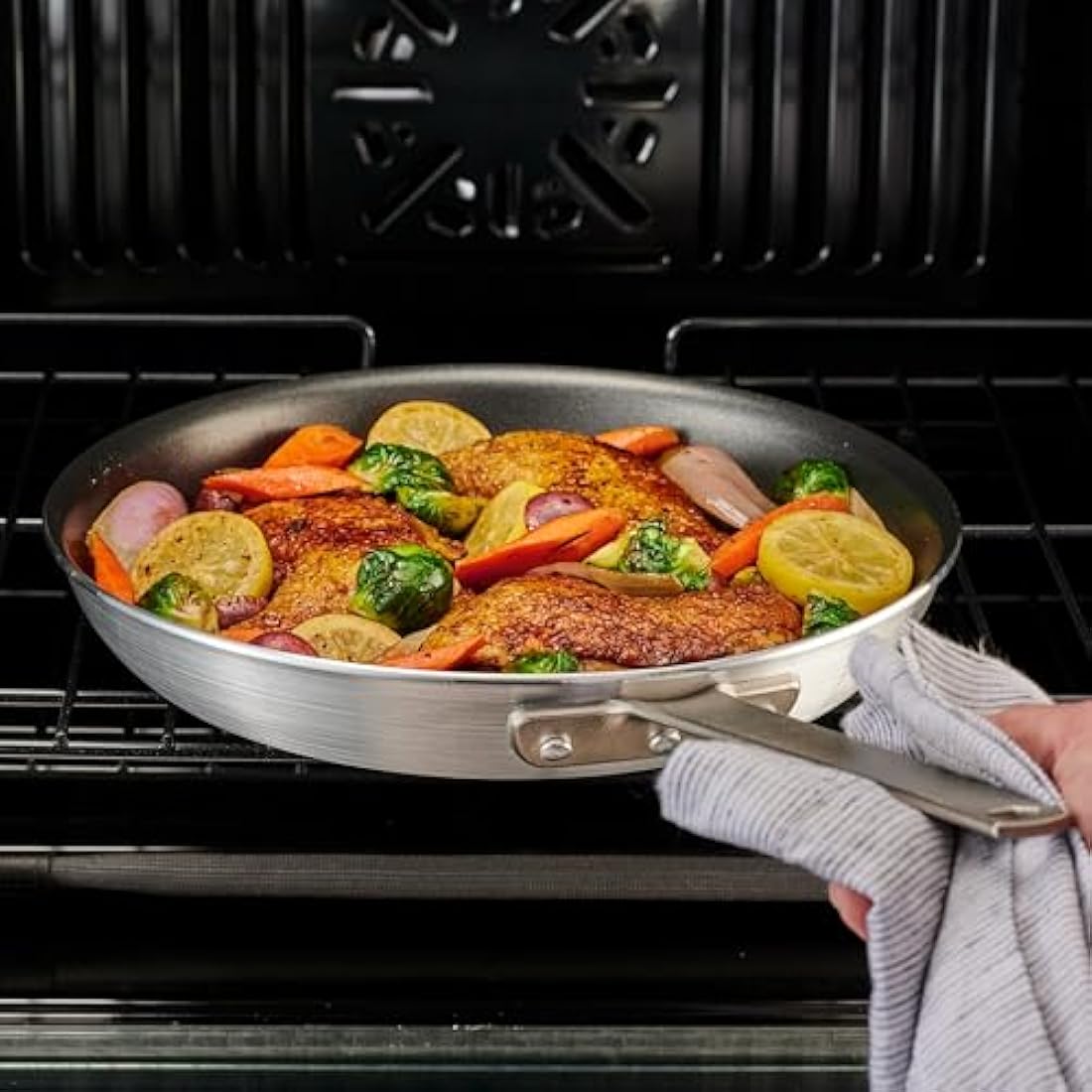 Tramontina Non-Stick Aluminium Frying Pan | Red Silicone Handle | 25 cm