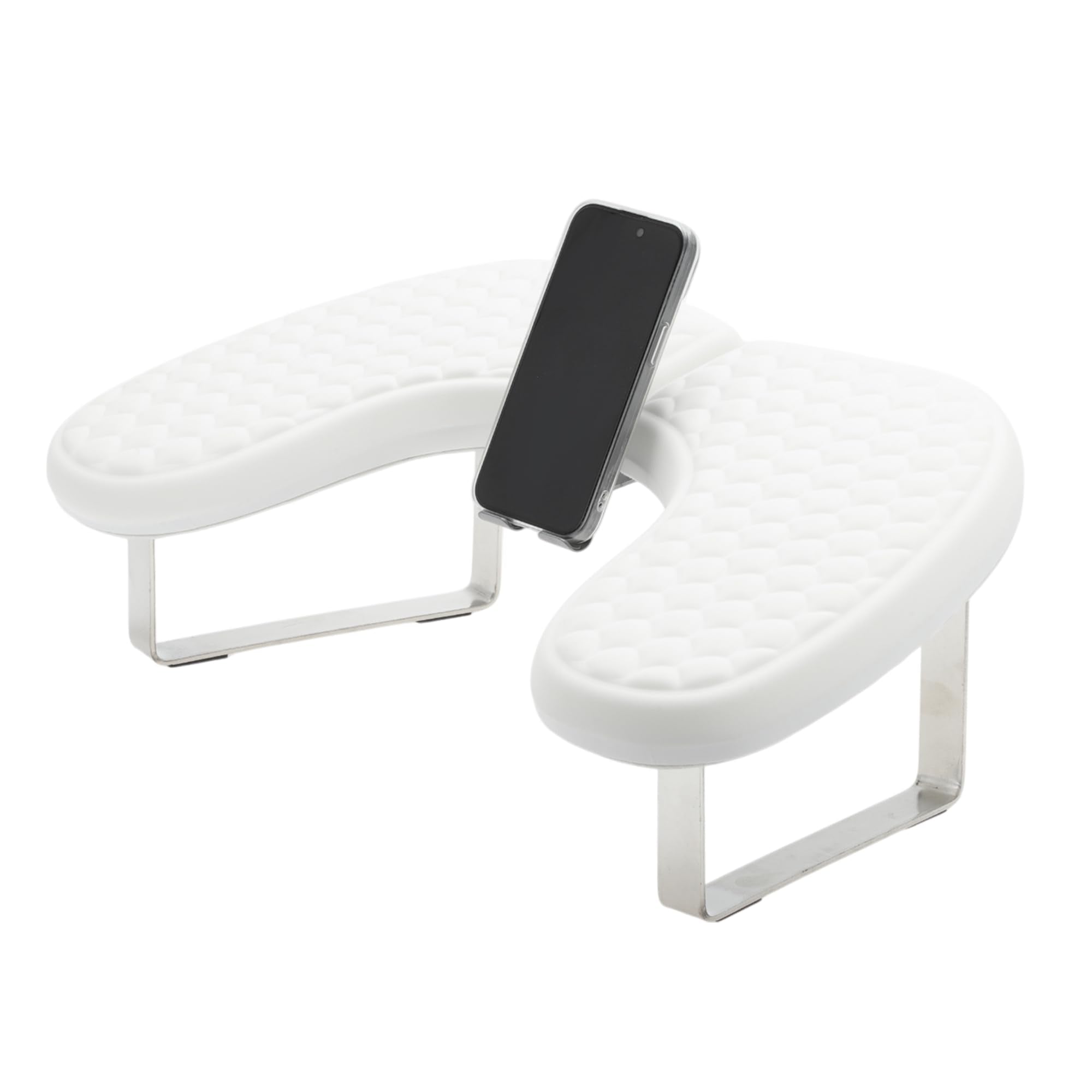 VOCOSTE Nail Arm Rest with Phone Holder – PU Leather Manicure Hand Rest