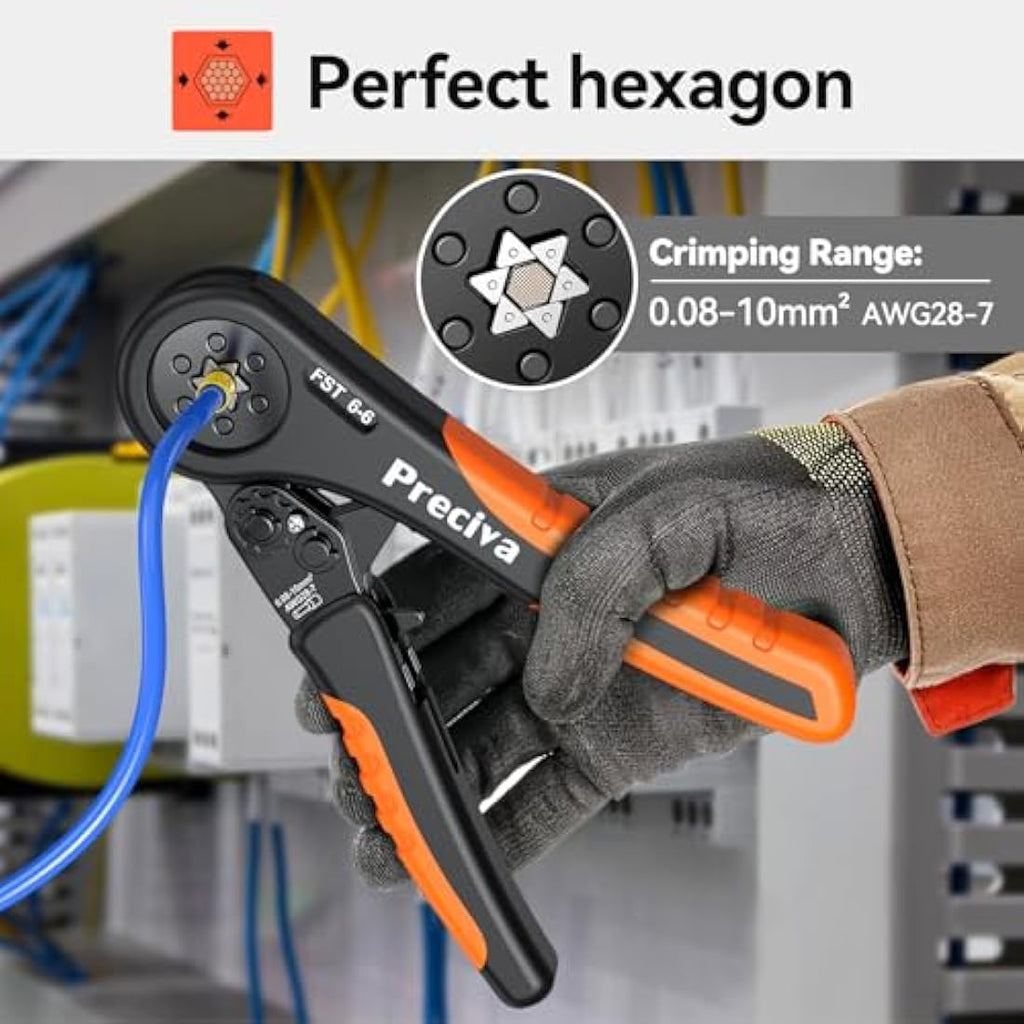 Preciva Wire Crimper Tool Kit | Hexagonal Ferrule Pliers with 2000pcs