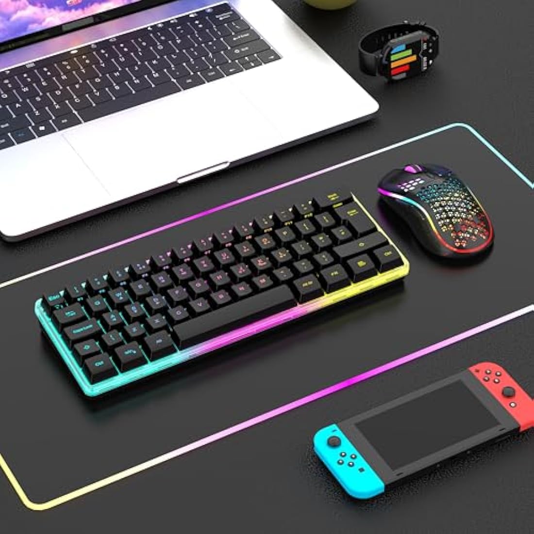 RedThunder K62 Wireless 60% RGB Gaming Keyboard and Mouse Combo – UK Layout