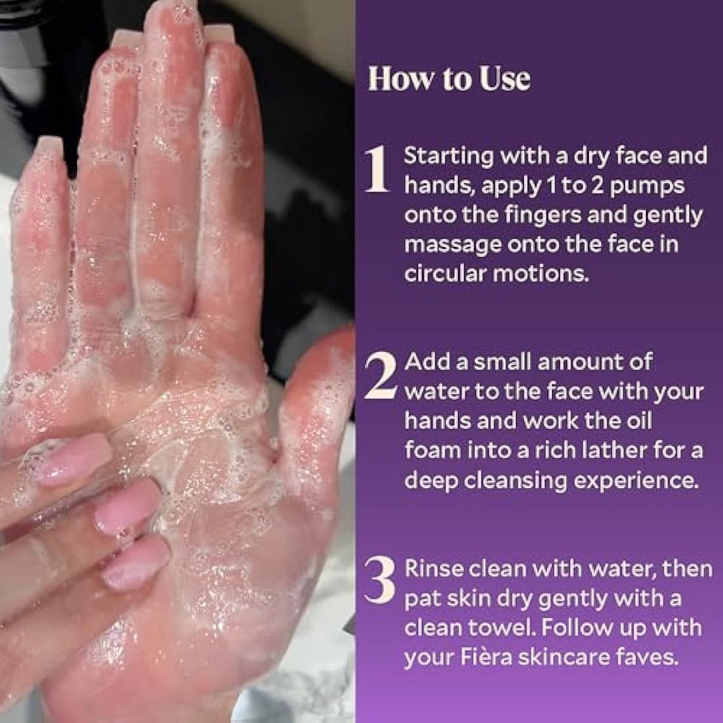Fièra Oil to Foam Facial Cleanser – Truffle Oil & Glycerin – 110ml