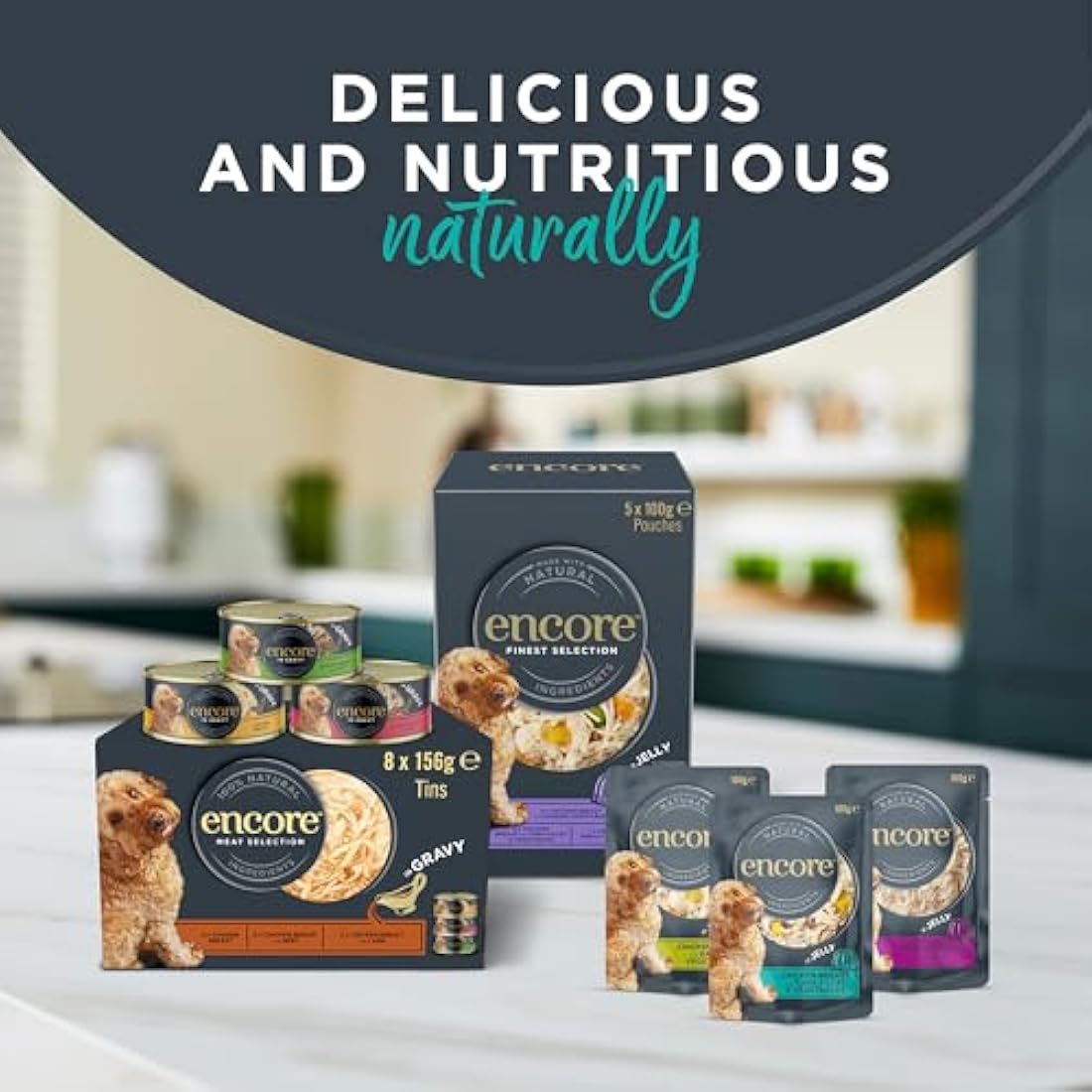 Encore Natural Wet Dog Food | Grain Free Meat Selection | 20 x 156g