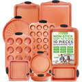 NutriChef 10-Piece Non-Stick Carbon Steel Bakeware Set – Copper