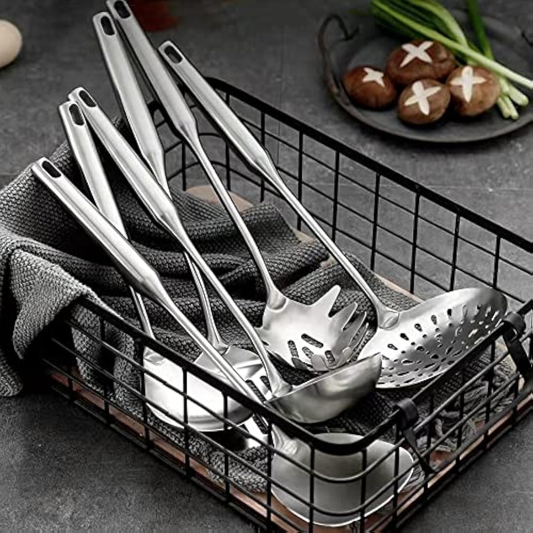 304 Stainless Steel Kitchen Utensils Set | 6-Piece Cooking Tools