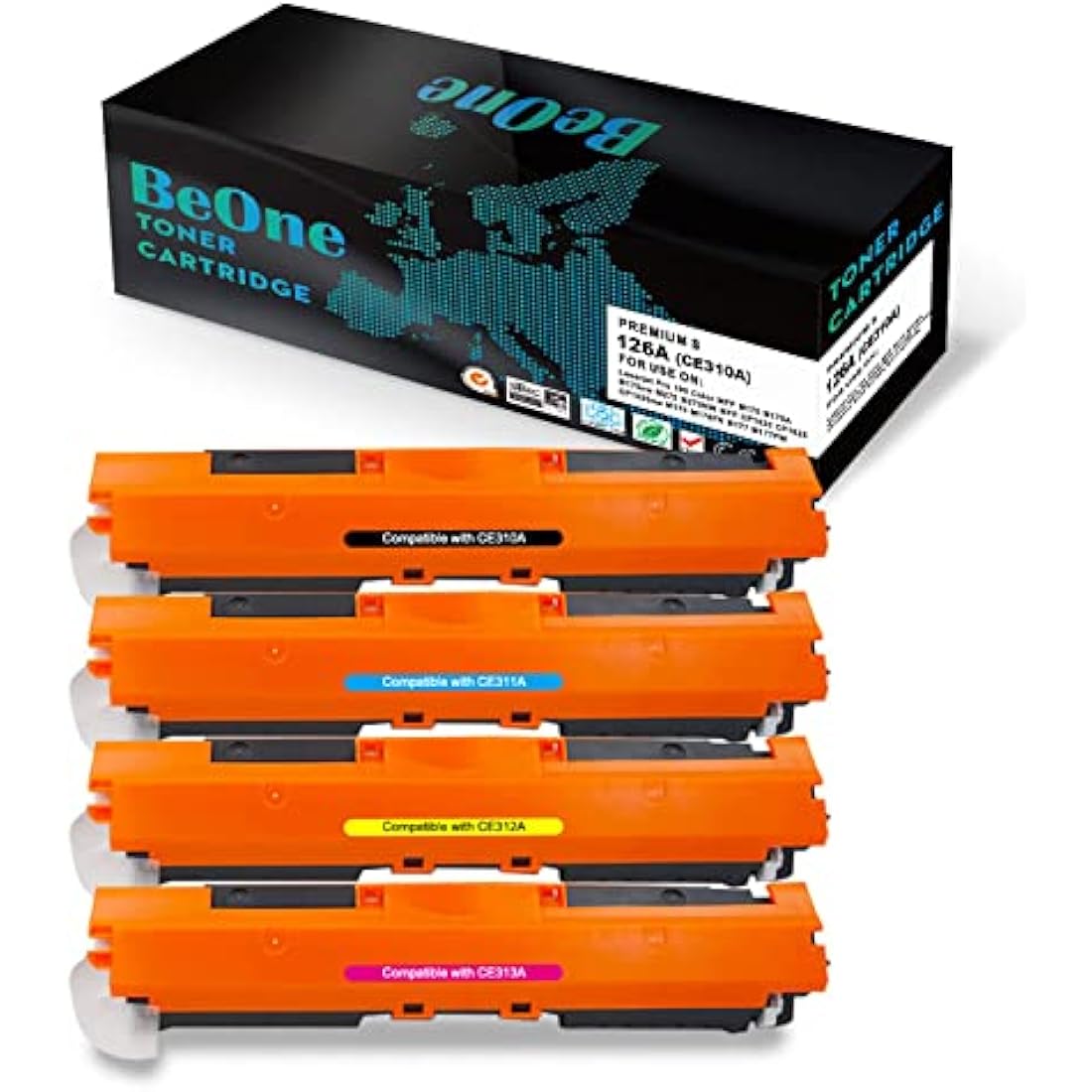 BeOne 126A 130A Compatible Toner Cartridges for HP LaserJet Pro - 4 Pack