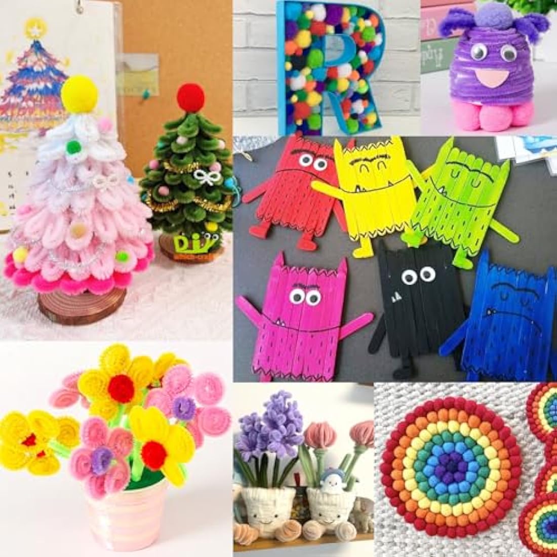 FunzBo 1200+ Pcs Arts and Crafts Supplies Kit for Kids – DIY Art Set