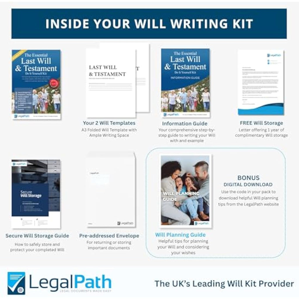 LegalPath DIY Will Kit UK: Double Pack Last Will and Testament 2025